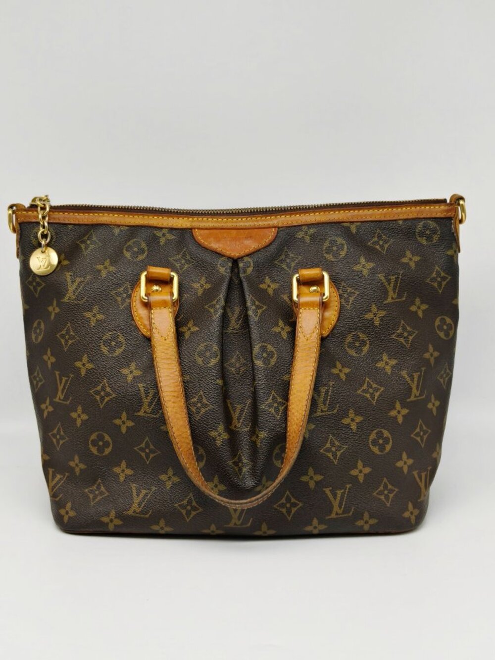 Louis Vuitton Monogram Palermo PM Shoulder Bag Tote Crossbody w Strap - Picture 9 of 16